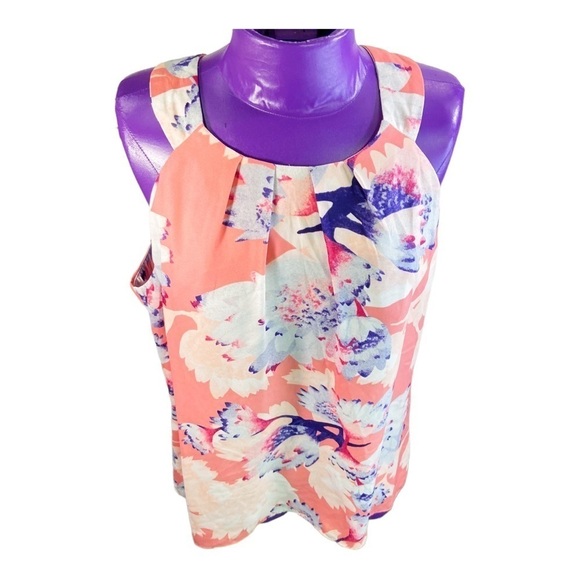 Violet + Claire pink floral halter tank blouse XL - Picture 3 of 9